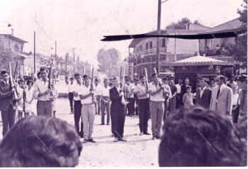 25η Μαρτίου 1950 απόδοση τιμών, Σταυρός Ημαθίας