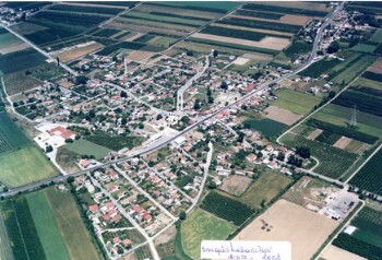 Aerial photograph settlement of Kavasila village of Imathia