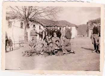 People from Fitia village in the central square