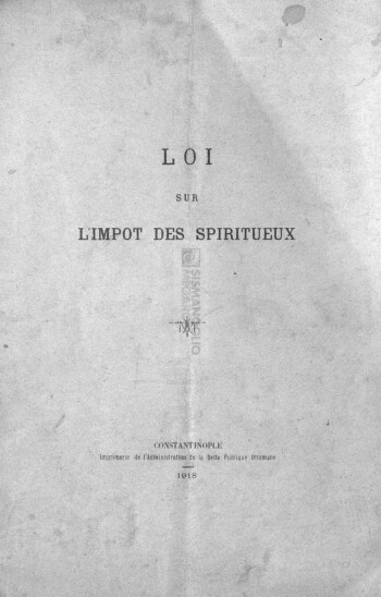 Loi sur l'impot des spiritueux