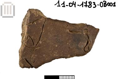 Clay fragment with Linear B