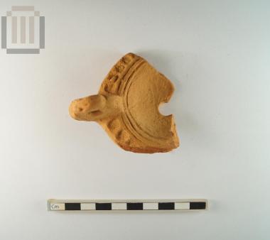 Part of a clay lamp from the roman villa of Ladochori