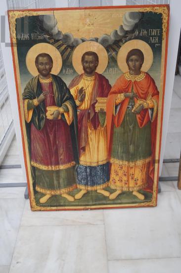 Saint Cosmas,  Saint Damianos and Saint Panteleimon