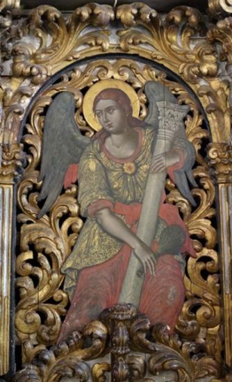 Angel with the symbols of the Passion, diakonikon door