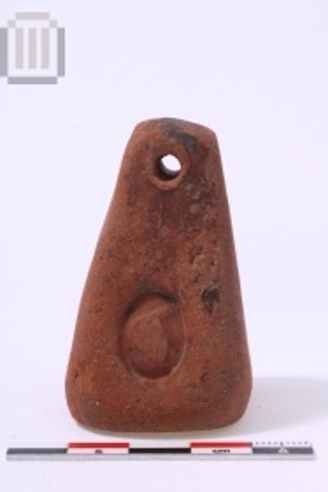 Clay stamped loom weight