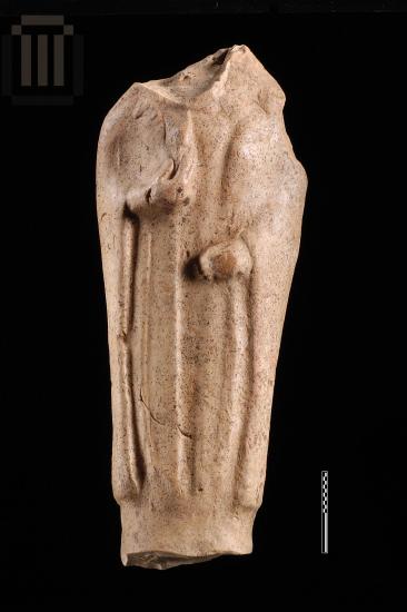 Part of a clay female figurine from Mastilitsa