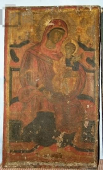 Mother of God Brephokratousa, enthroned