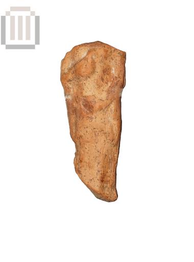 Part of female clay-figurine