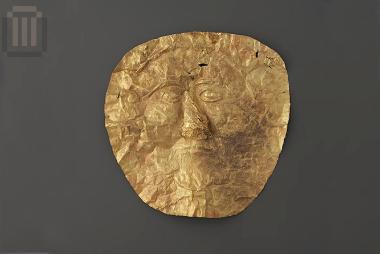 Gold funerary mask