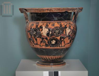 Attic black figured column krater