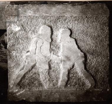 Undone relief of two warriors