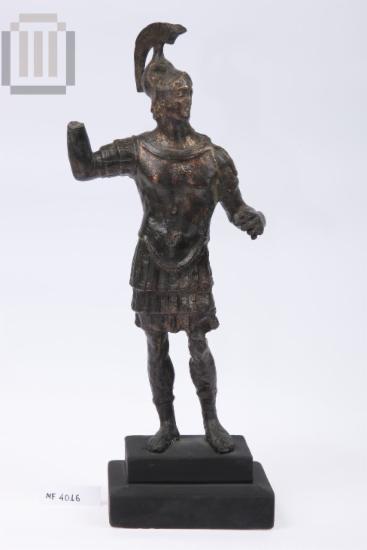 Warrior copper statuette