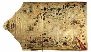 [Portolan chart of the Mediterranean and the west coast of Europe], Georgio Sideri dictus Calapoda cretensis composuit nel anno 1560