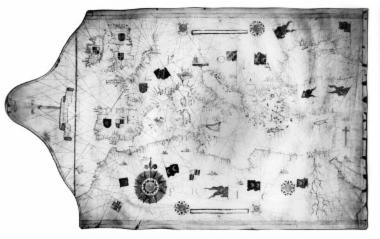 [Portolan chart of the Mediterranean and the Atlantic coastlines of Europe and North Africa], Antonius de Melo Cosmographus fecit MDLXVII