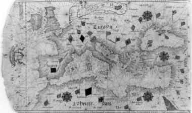 [Portolan chart of the Mediterranean, the Black Sea and the east coast of the Atlantic], Georgio Sidero dictus Calapoda Cretensis fecit nelanno dni: 1561