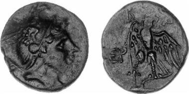 Bronze coin of the Macedonian kingdom, Ruler: Perseus