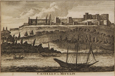 Άποψη του κάστρου της Μυτιλήνης.
