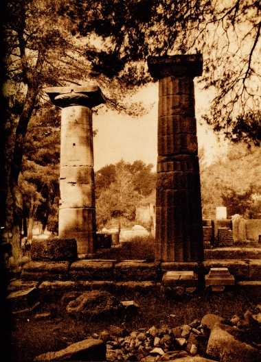 Ο ναός της Ήρας στο Ιερό του Διός στην Ολυμπία.
