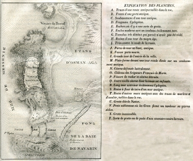 Τοπογραφικός χάρτης της αρχαίας Πύλου και της γύρω περιοχής.