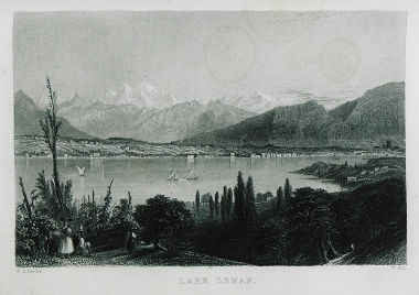Άποψη της λίμνης Λεμάν στην Ελβετία.