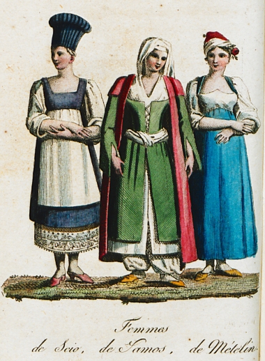 Γυναίκες από τη Χίο, τη Σάμο και τη Λέσβο.