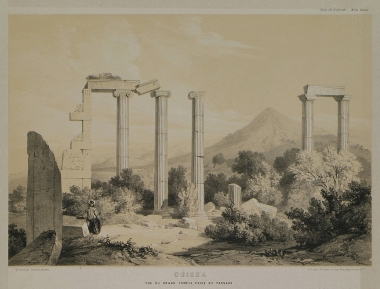 Άποψη του ναού της Αφροδίτης στην Αφροδισιάδα της Καρίας, από τoν πρόναο.