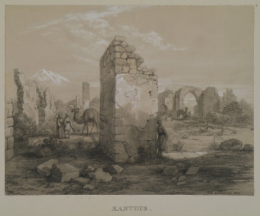 Ερείπια αρχαίου οικοδομήματος στην Ξάνθο της Μικράς Ασίας.