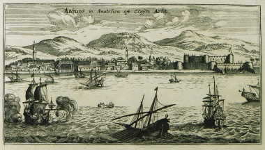 Άποψη της Αβύδου στην ασιατική ακτή του Ελλησπόντου με το φρούριο Κιλίτ Μπαχίρ.