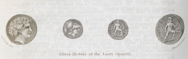 Αργυρά νομίσματα της αρχαίας Λοκρίδας (σήμερα στον νομό Φθιώτιδας).