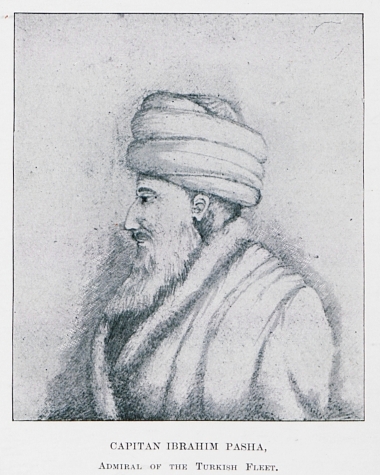 Προσωπογραφία του Ιμπραήμ Πασά, αρχιναυάρχου του οθωμανικού στόλου, κατά τη Ναυμαχία του Ναυαρίνου (Οκτώβριος 1827).