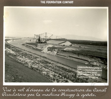 Πανοραμική θέα της κατασκευής του καναλιού από το μηχάνημα της Krupp.