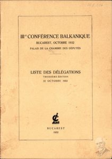 List of national delegations of observer states and states participating in the 3rd Balkan Conference, held in Bucharest between October 22 and 29, 1932.