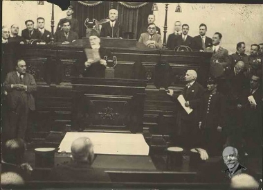 Eleftherios Venizelos in Parliament