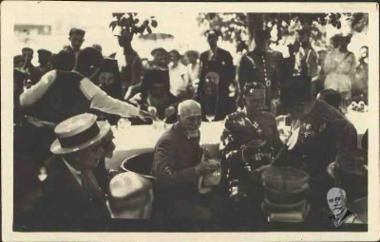 Ο Ελευθέριος Βενιζέλος με τον αντιστράτηγον Δελαγραμμάτικα, κατά τον εορτασμό της 15ης επετείου της νίκης του Κιλκίς, 1928